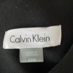 sleeveless black calvin klein dress